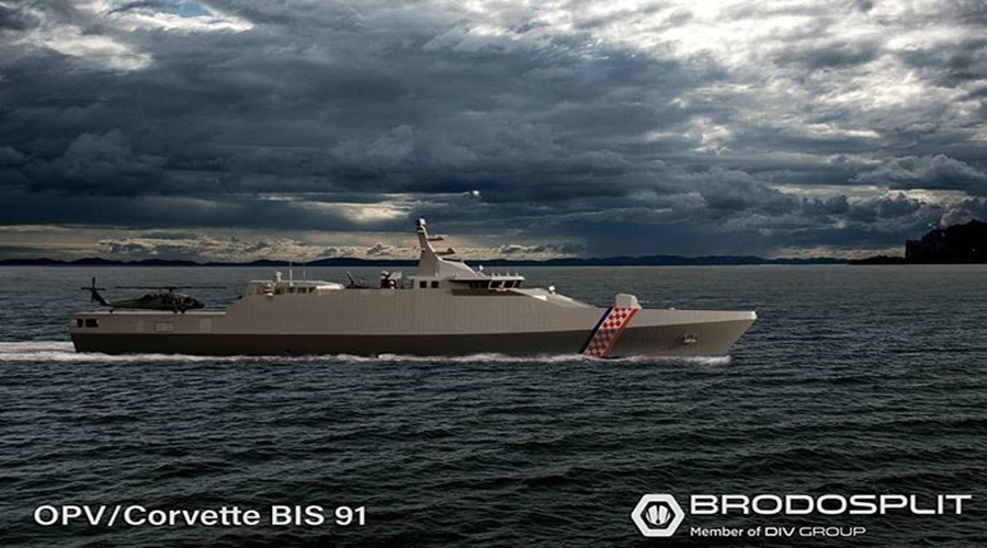 Stocznia Brodosplit ujawniła projekt korwety dla chorwackiej marynarki wojennej
