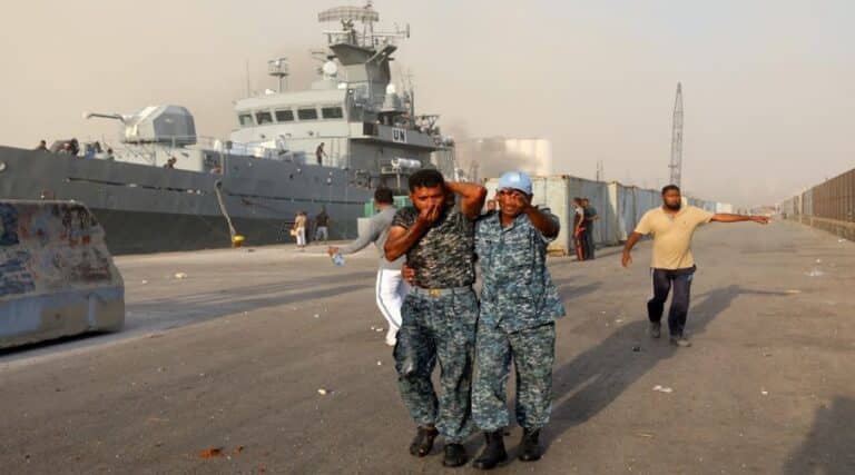 Bengalska korweta uszkodzona w czasie wybuchu w Bejrucie / Portal Stoczniowy