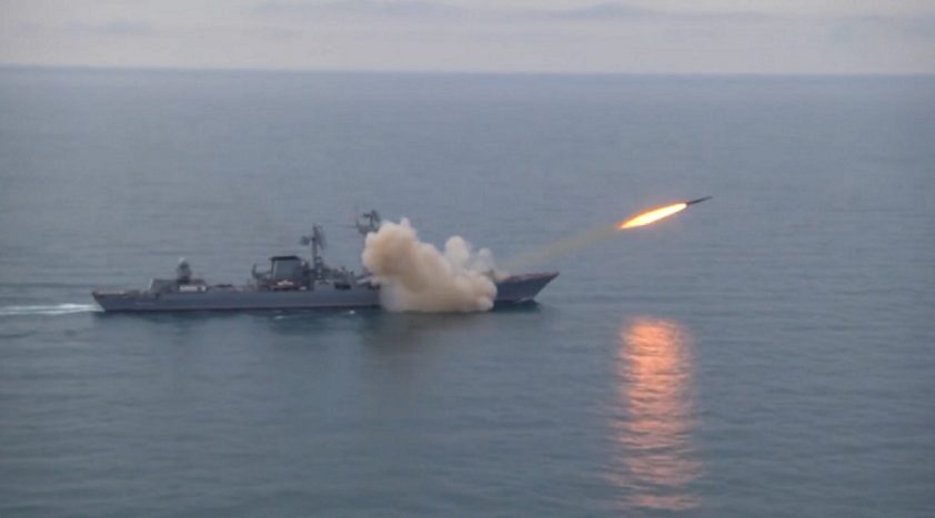 Krążownik Moskwa odpalił na Morzu Czarnym pocisk manewrujący Wulkan