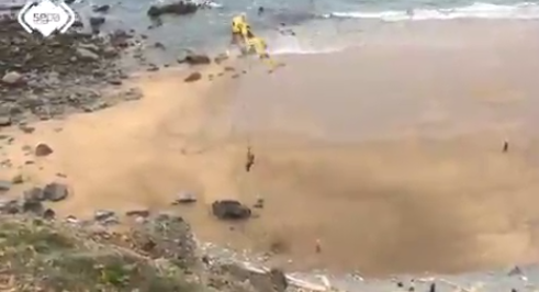 Akcja ratunkowa na jednej z plaż w Hiszpanii
