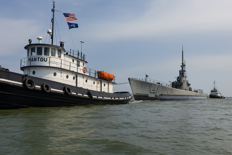 Kolizja okrętu-muzeum USS Cod z lodołamaczem USCG / Portal Stoczniowy