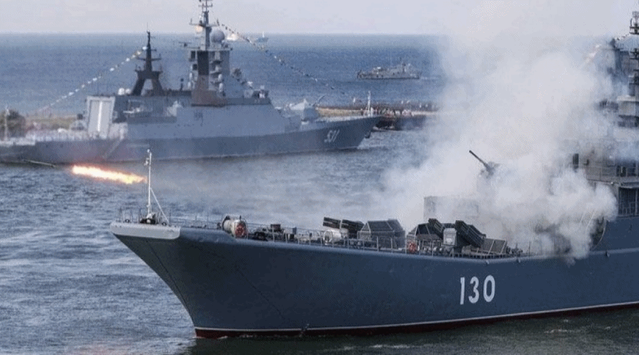Rosyjskie okręty ćwiczyły desant i niszczenie okrętów na manewrach Zapad w obwodzie kaliningradzkim