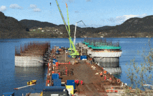 Pływająca morska farma wiatrowa realizowana przy pomocy technologii deskowania ślizgowego firmy Hywind Tampen / Portal Stoczniowy