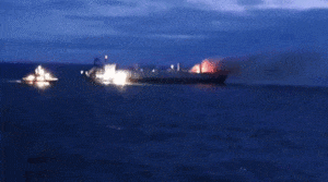 Pożar na masowcu Almirante w pobliżu Geteborga / Portal Stoczniowy