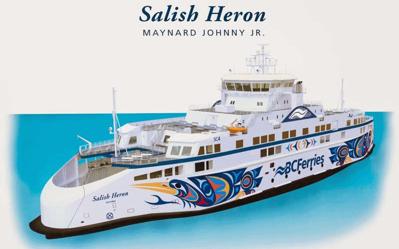 Projekt graficzny nowego promu Salish Heron dla BC Ferries