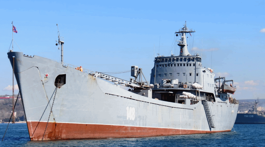 Na Morzu Azowskim zniszczono rosyjski okręt desantowy „Orsk” ￼