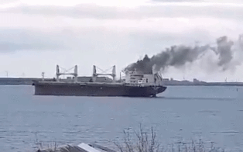 Rosyjski pocisk trafił w statek handlowy na morzu Czarnym ￼