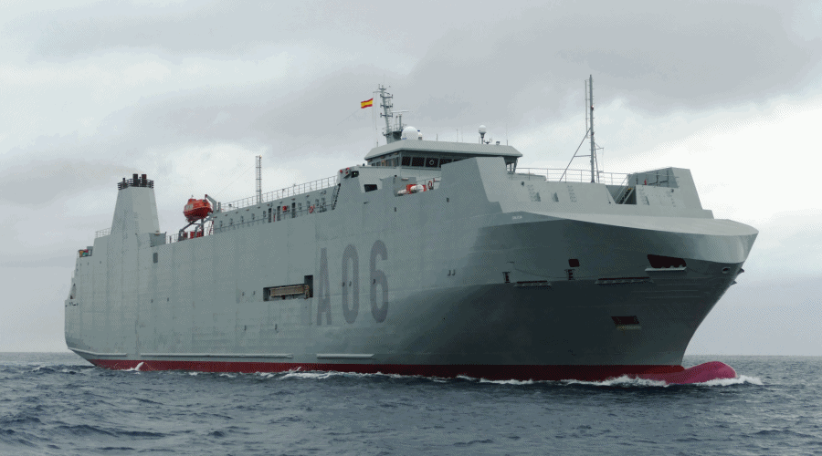 Hiszpanie wysyłają okręt logistyczny z pomocą wojskową dla Ukrainy￼