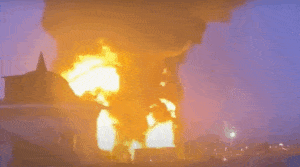 Płoną rosyjskie magazyny ropy w Biełgorodzie niedaleko granicy z Ukrainą / Portal Stoczniowy