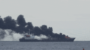 Pożar na indonezyjskim tankowcu Kristin / Portal Stoczniowy