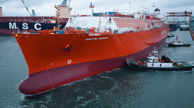 Dziewiczy rejs metanowca Grażyna Gęsicka/Portal Stoczniowy