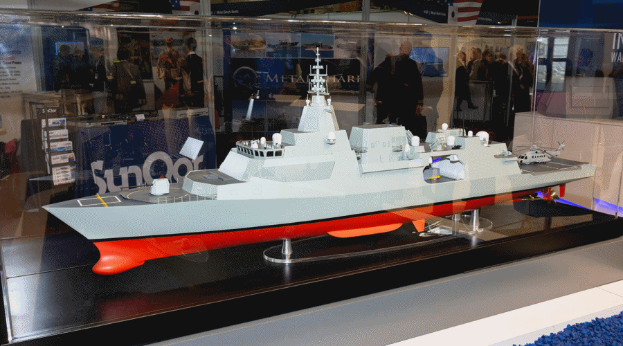 Model kanadyjskiej fregaty typu Canadian Surface Combatant / Portal Stoczniowy