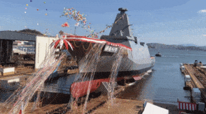 Wodowanie fregaty Yubetsu: Ósmy okręt typu Mogami / Portal Stoczniowy