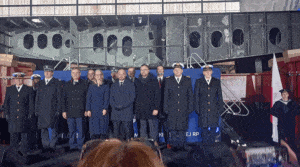 Położenie stępki pod pierwszego MIECZNIKA / Portal Stoczniowy