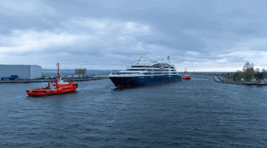 Luksusowy statek pasażerski Le Bellot zawija do Portu Gdańsk / Portal Stoczniowy