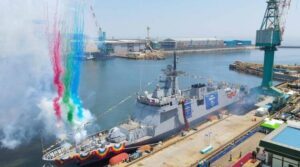 Wodowanie prototypowej korwety BRP Miguel Malvar / Portal Stoczniowy