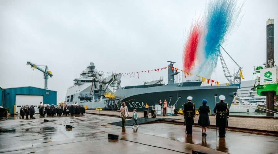 HNLMS Den Helder – chrzest nowego okrętu wsparcia logistycznego Koninklijke Marine / Portal Stoczniowy