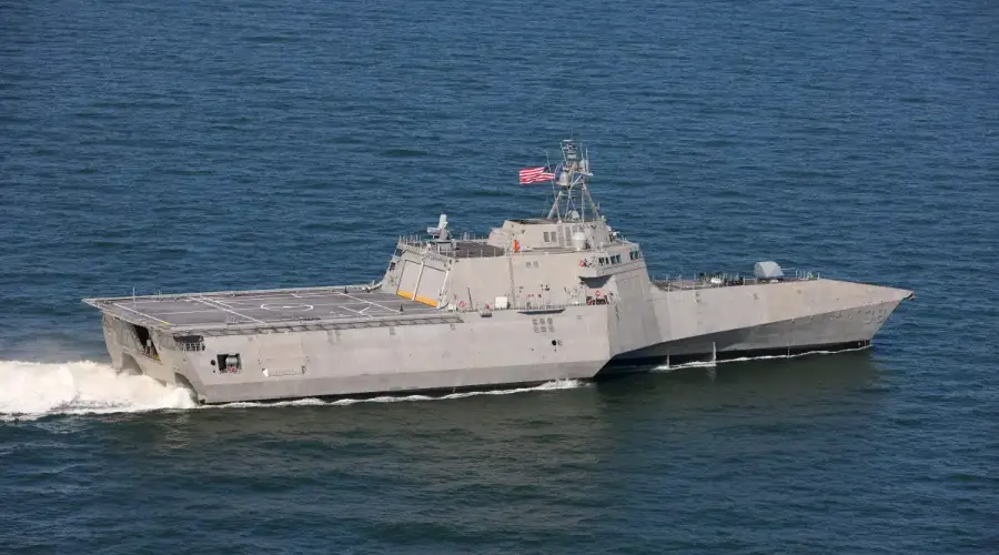 Przyszły USS Pierre (LCS 38) po próbach zdawczo-odbiorczych / Portal Stoczniowy