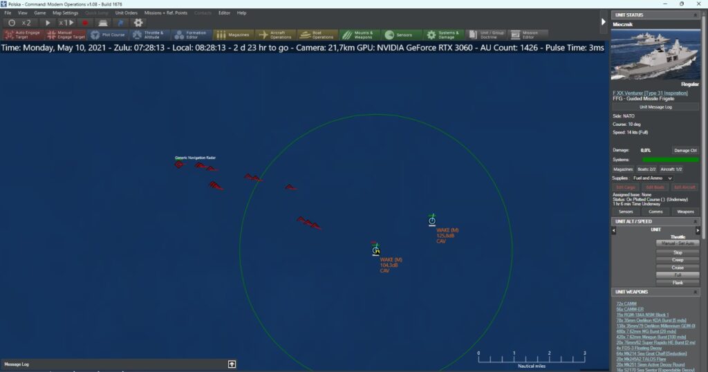 Symulacja ataku dronowego na Bałtyku. Fregata Miecznik kontra „statek handlowy” / Portal Stoczniowy