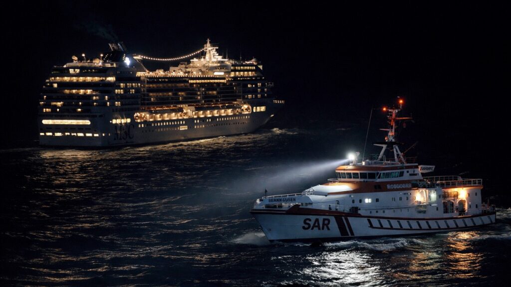 Akcja ratunkowa na Morzu Północnym. Ewakuacja pasażerki MSC Poesia / Portal Stoczniowy