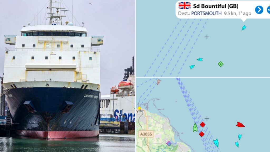 Pożar na promie towarowym Caesarea Trader. Jednostka zakotwiczyła u wybrzeży wyspy Wight / Portal Stoczniowy