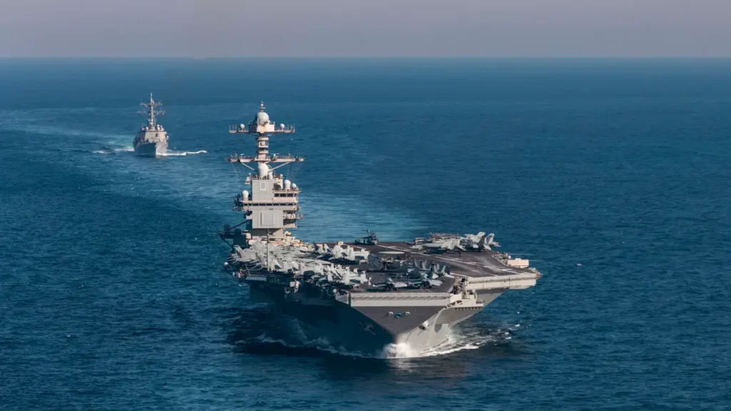 Pożar na pokładzie USS Gerald R. Ford. Incydent na najdroższym lotniskowcu świata / Portal Stoczniowy